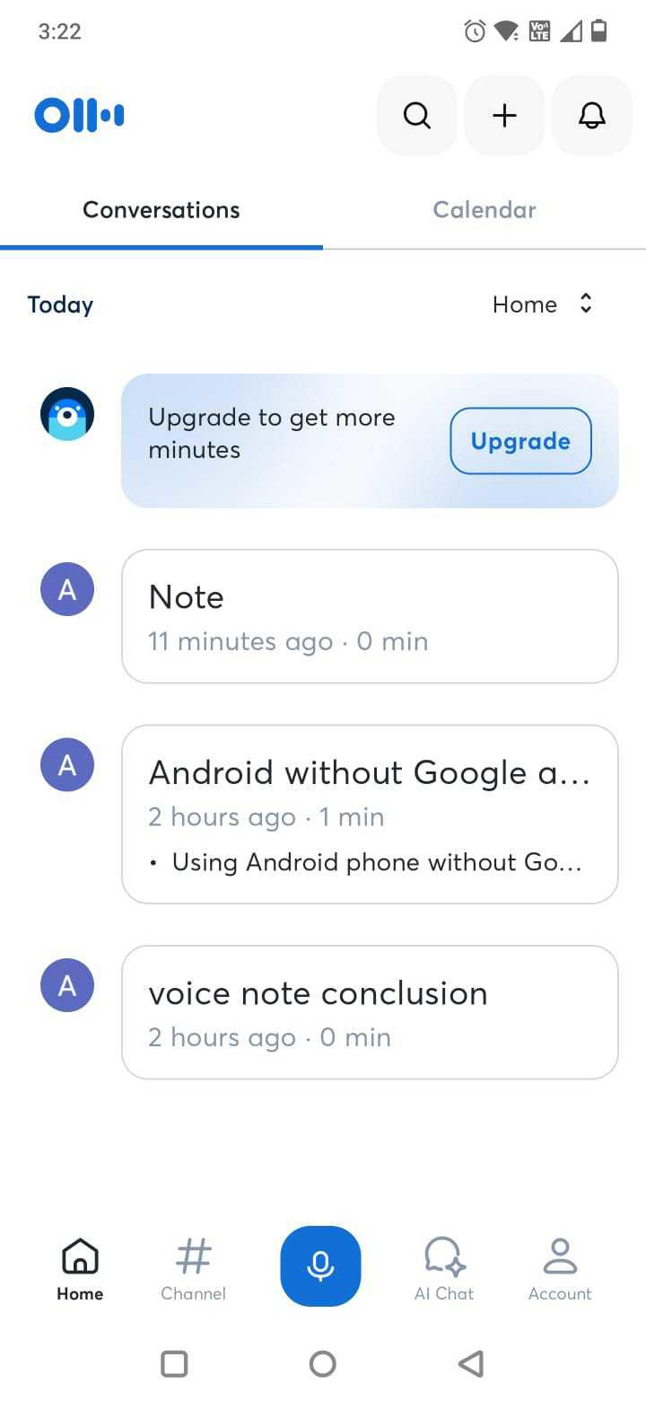Screenshot of the Otter.ai home page