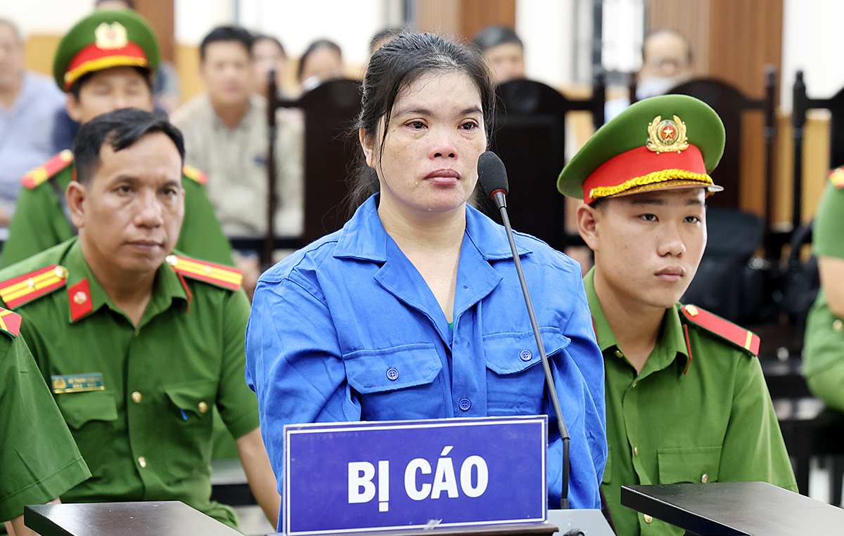 Nguyễn Thị Kiều Phương tại tòa ngày 19/8. Ảnh: Tiến Tầm