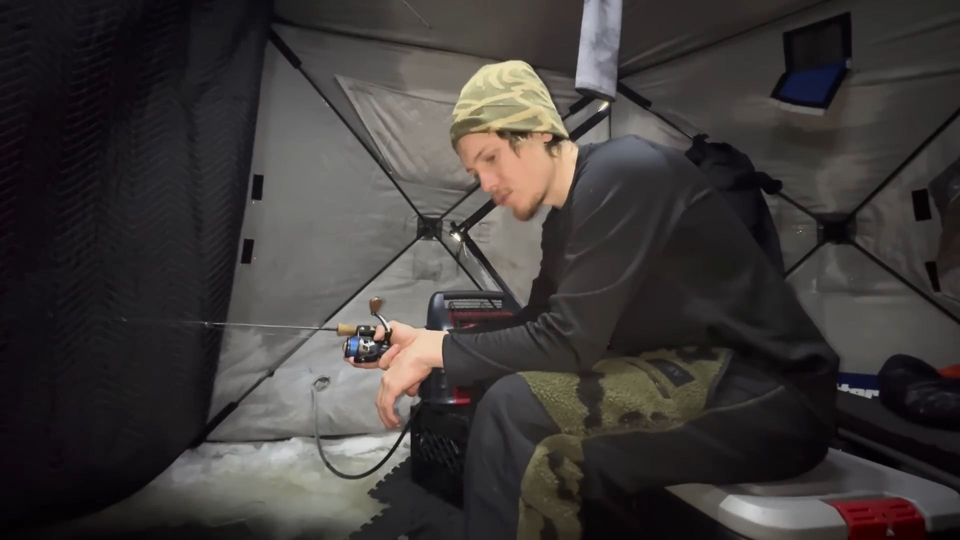 Chasing Trout: The First Catch on the Frozen Lake