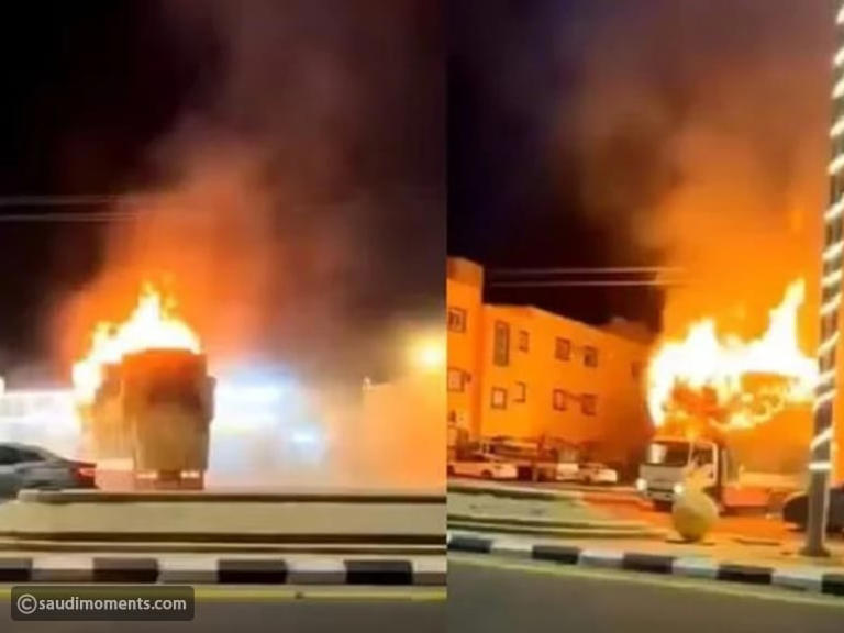 Saudi Hero Drives Burning Truck Away Saves Dozens