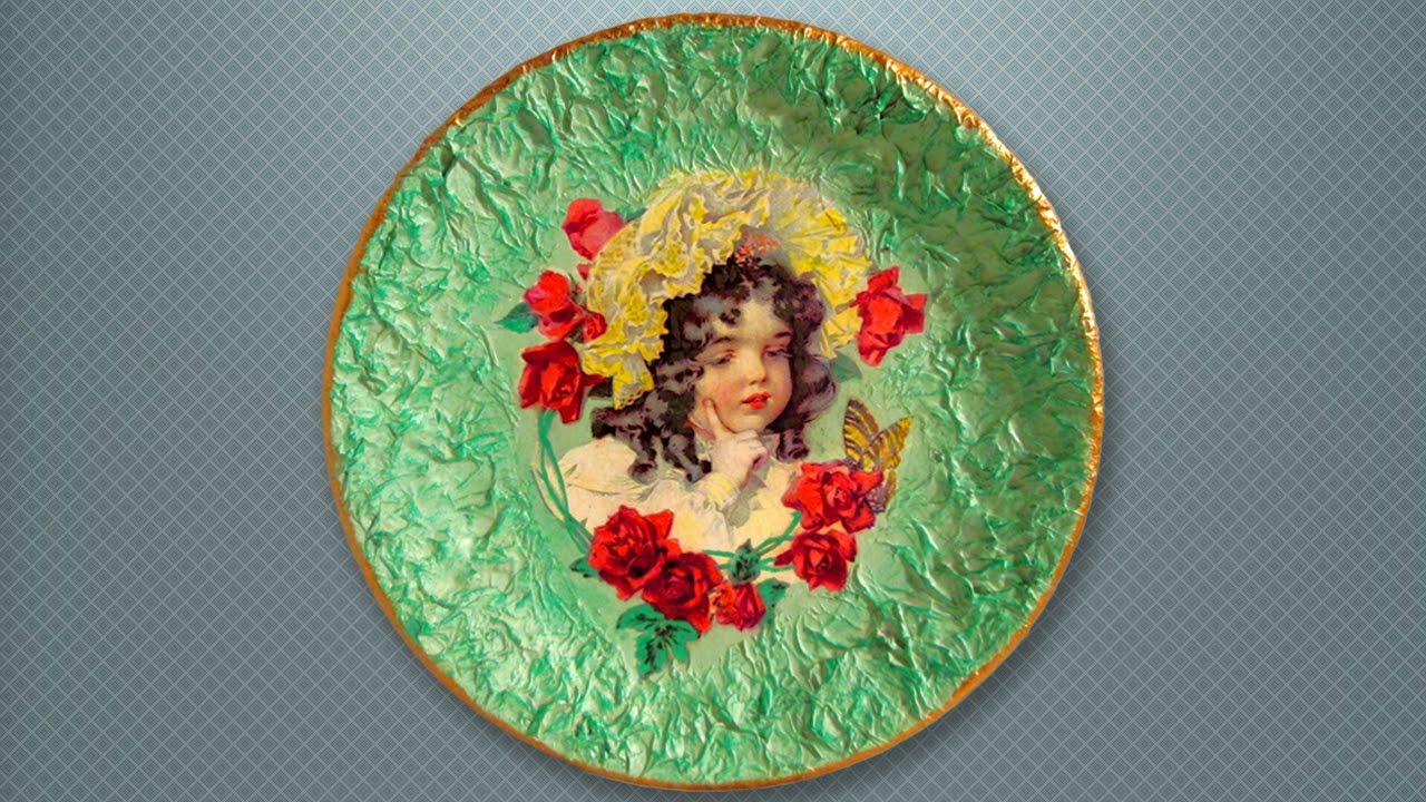 Easy Decoupage Plate Project for Beginners