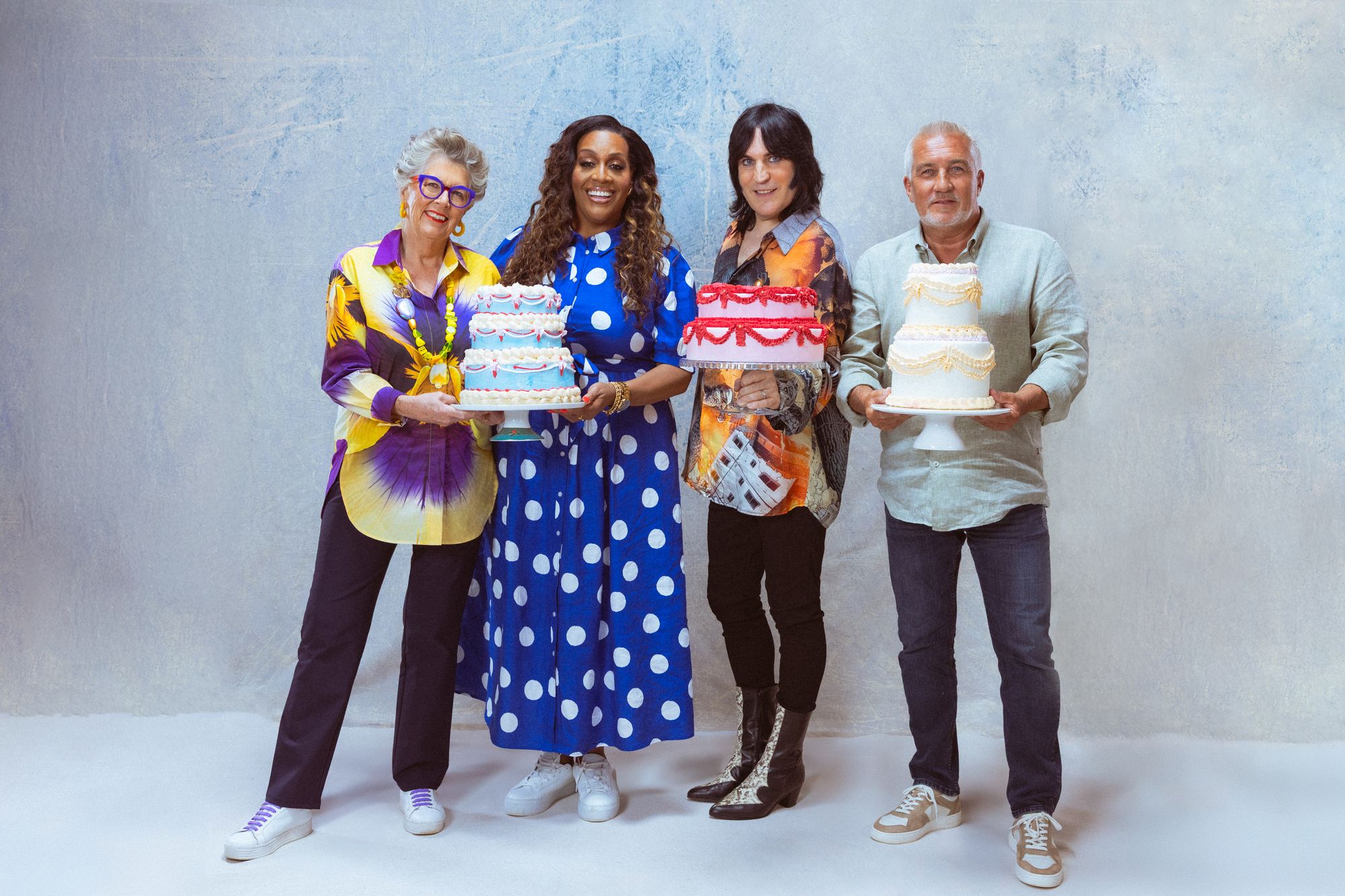 Great British Bake Off presenters Alison Hammond and Noel Fielding with judges Prue Leith and Paul Hollywood (PA Wire)