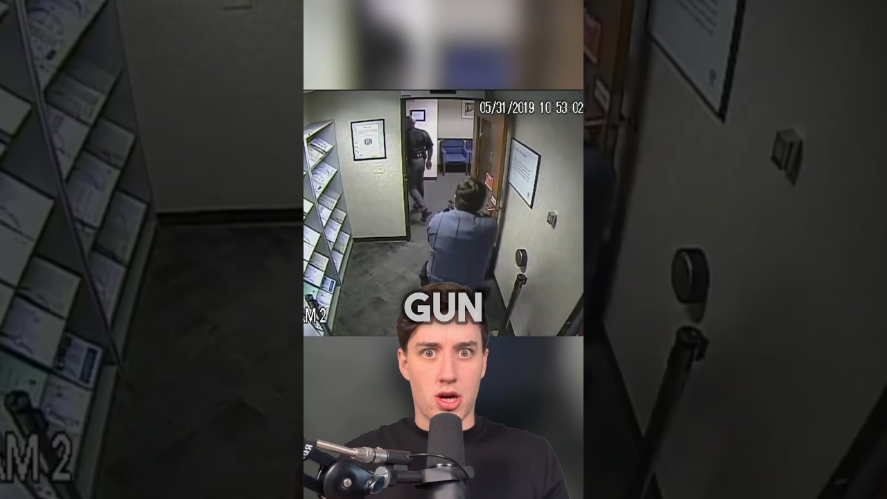 See what happens when a security guard confronts a police officer