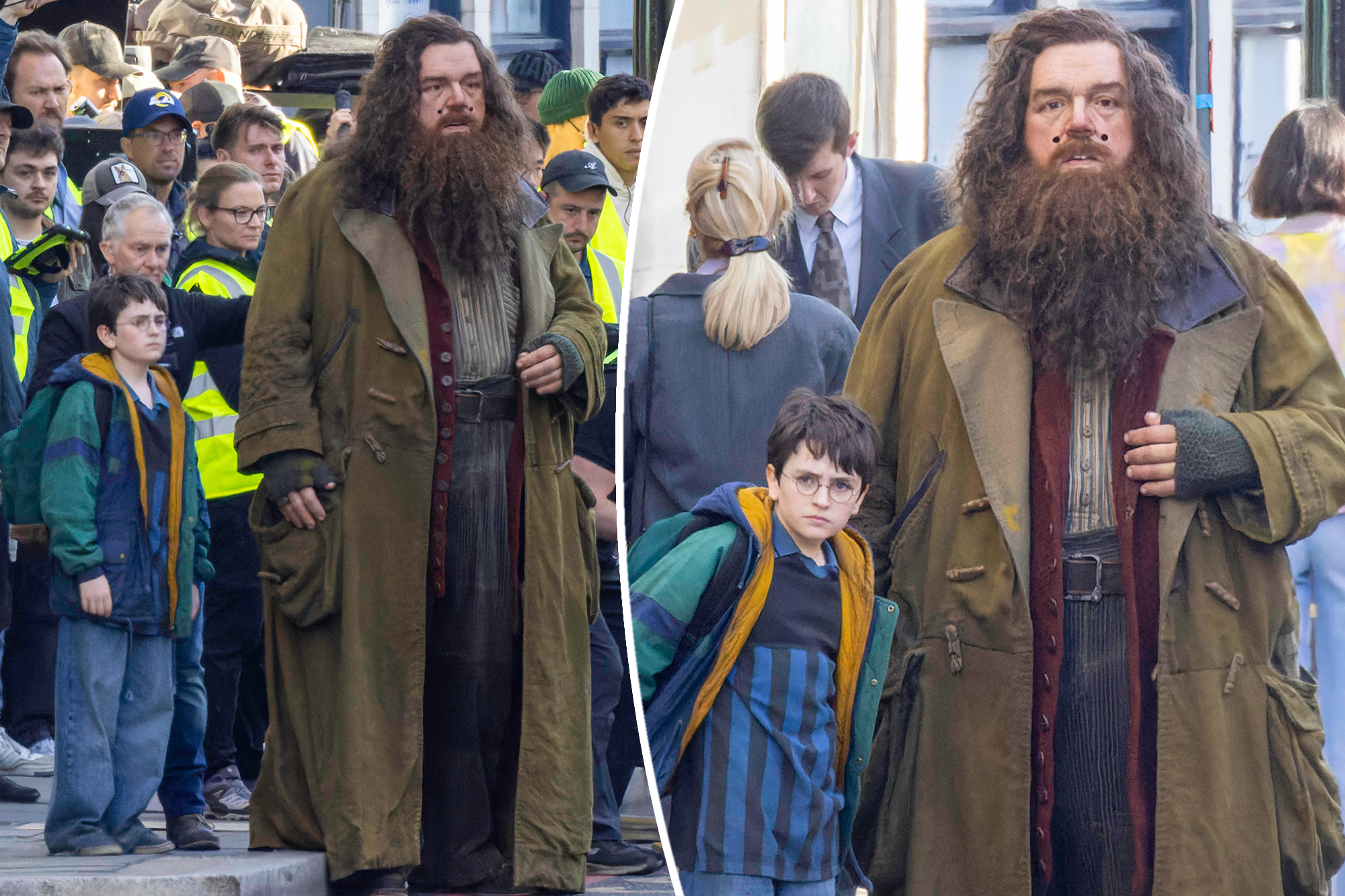 New Harry Potter and Hagrid seen filming HBO series in London for the ...