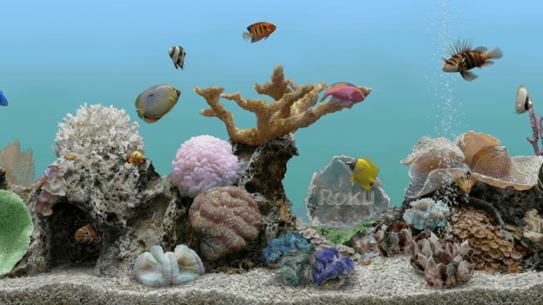 A Roku fish tank screensaver