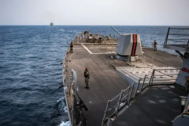 Destructor de misiles guiados USS Jason Dunham. AFP