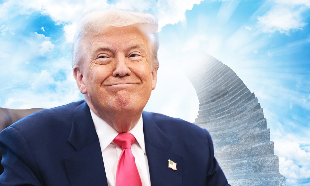 Trump says he wants to get to Heaven but he’s at the bottom of the