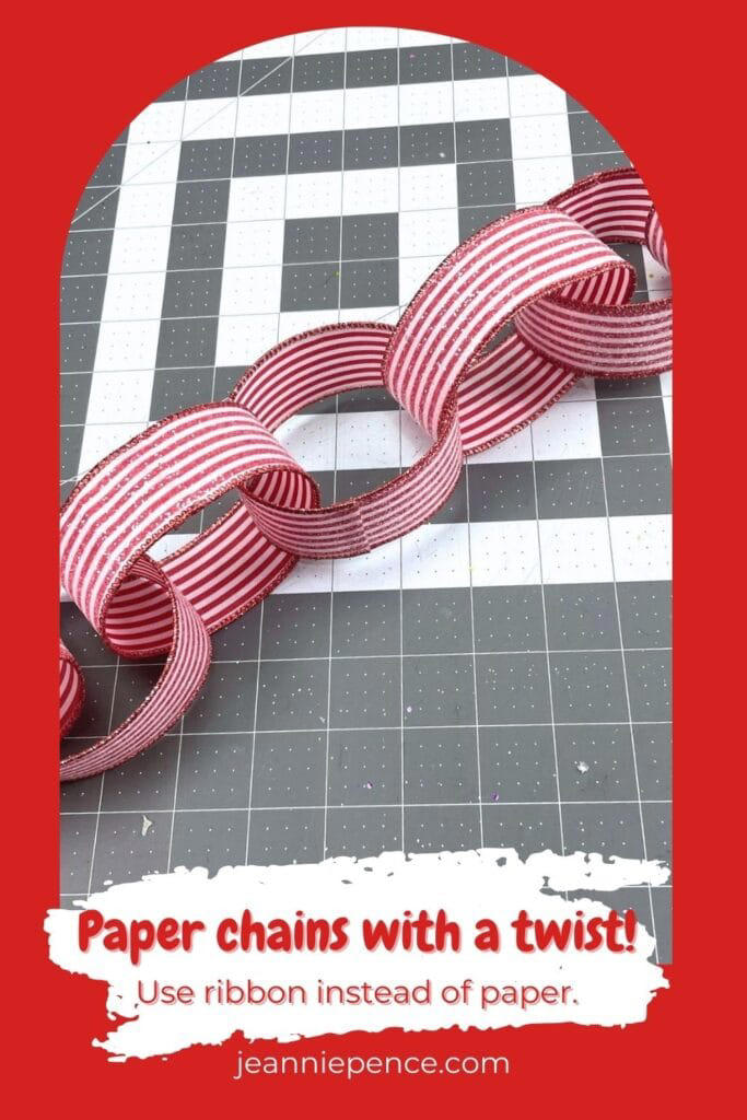 Childhood Paper Chain Garland Gets a Ribbon Makeover