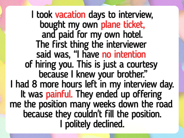 15 People Who Landed a Job Interview and Left With a Crazy Story<br>