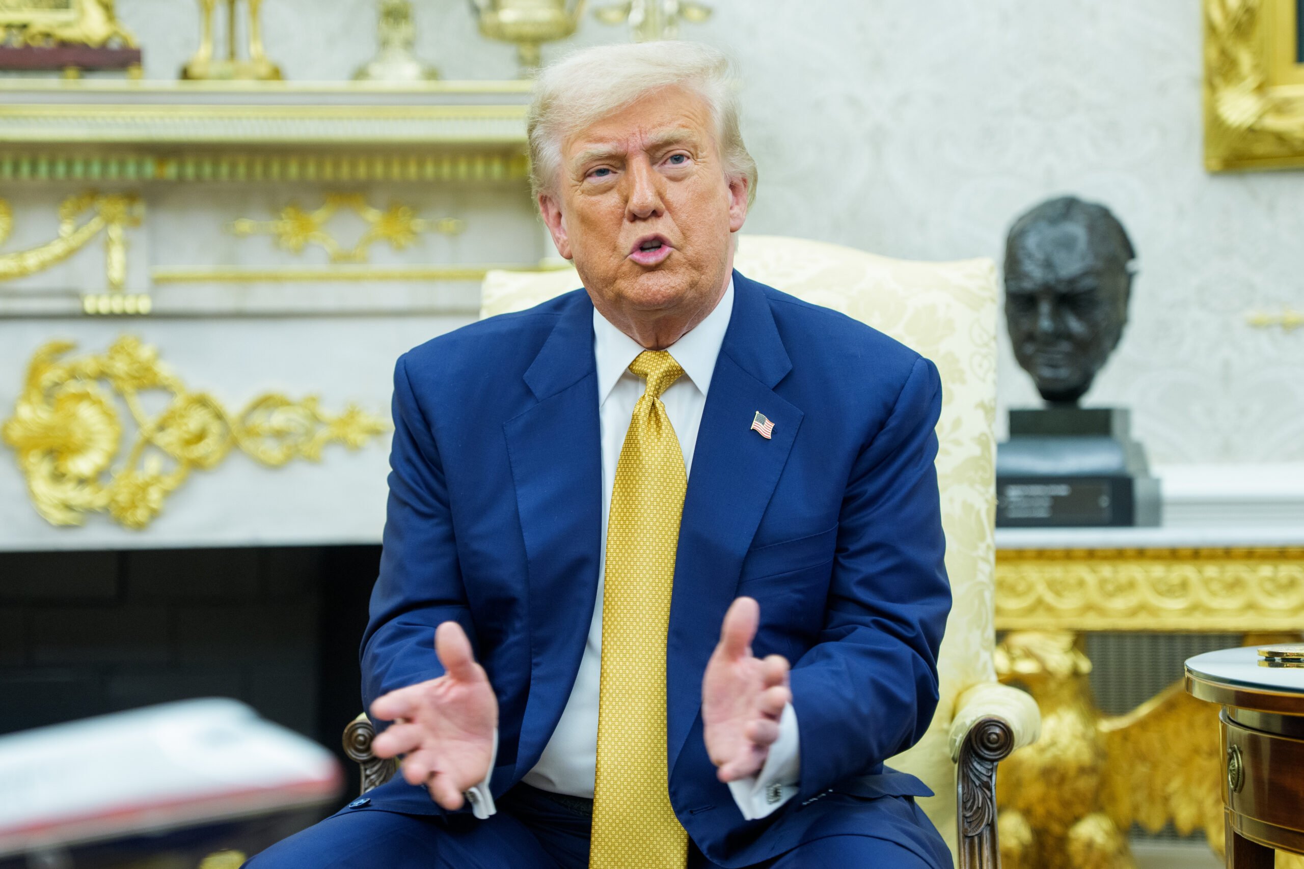 Donald Trump im Oval Office.