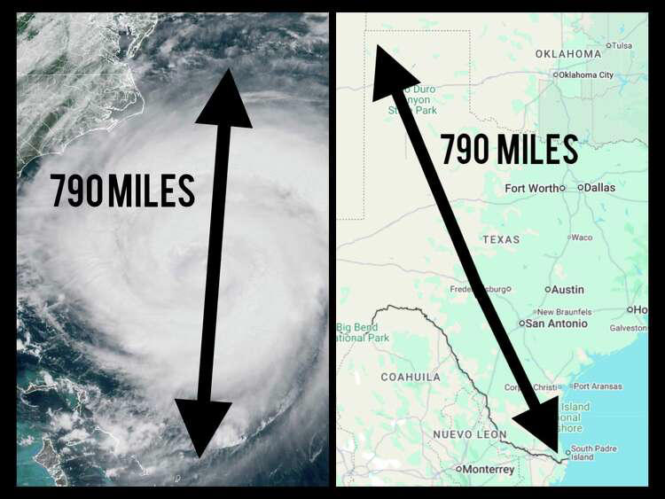 Hurricane Erin is huge, now as wide as Texas. Here's why that matters.