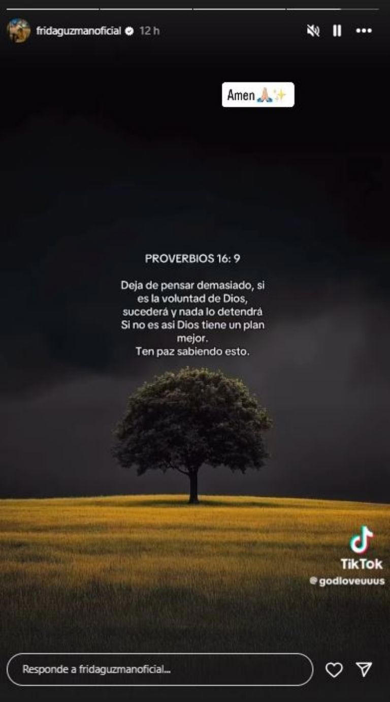 Frida Sofía Guzmán también le envió un mensaje de apoyo a su madre, Frida Muñoz. Foto: IG: fridaguzmanoficial