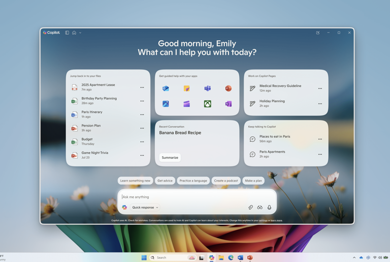 Windows 11 test brings AI file search to the Copilot app