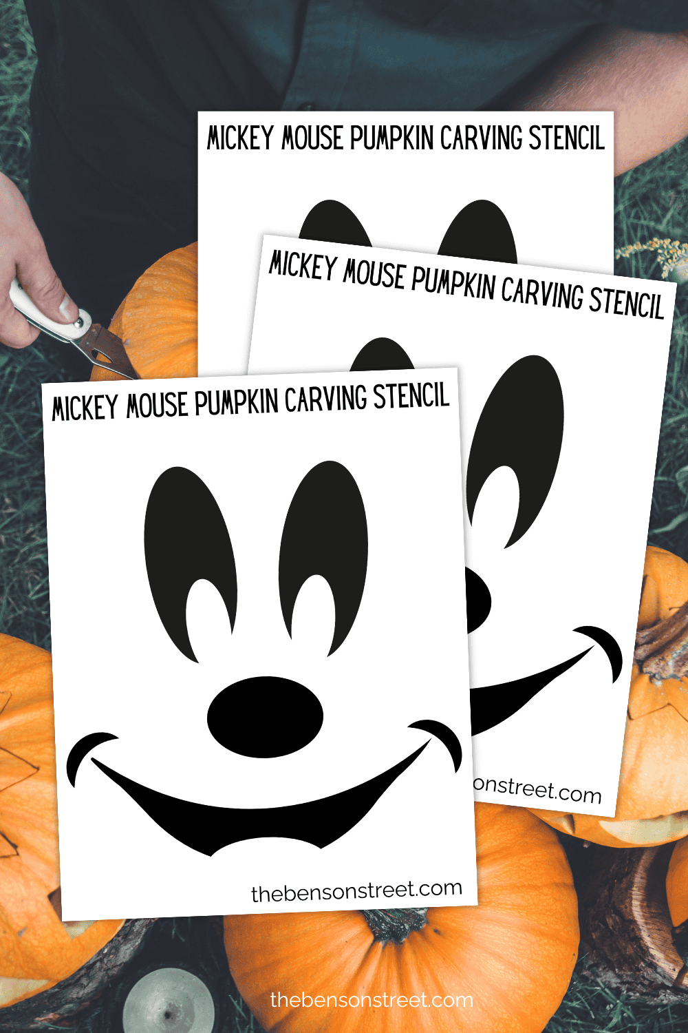 Free Printable Mickey Mouse Pumpkin Carving Stencil