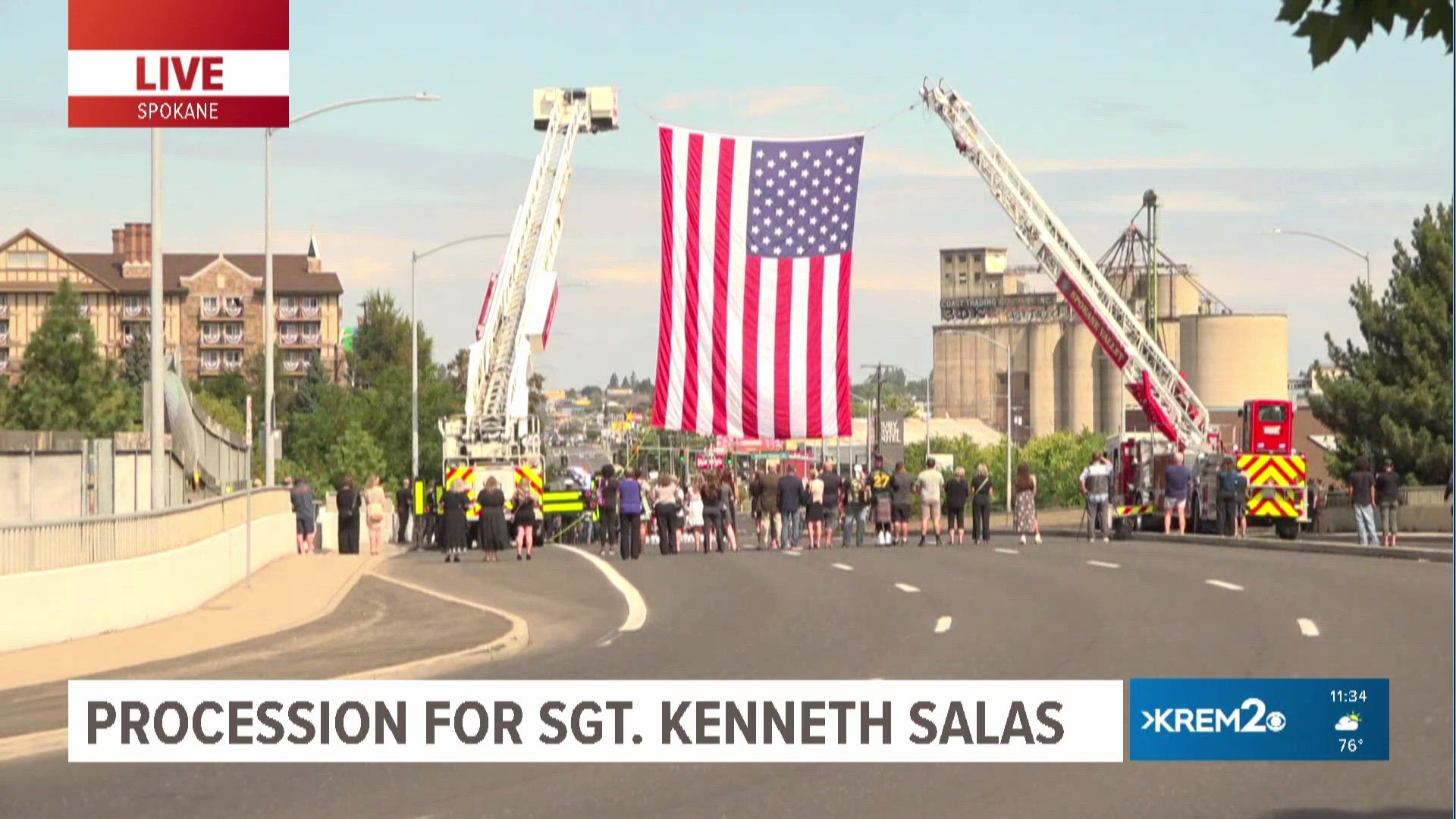 FULL VIDEO: Procession for Spokane County Sheriff Sergeant Ken Salas