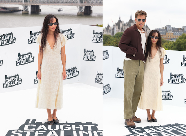 Zoë Kravitz dévoile son look de rentrée tout en douceur en misant sur le combo robe rétro et ballerines