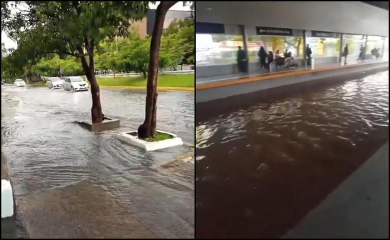 Fuerte tormenta azotó Guadalajara; provoca caos vial en varios puntos. Foto: Especial