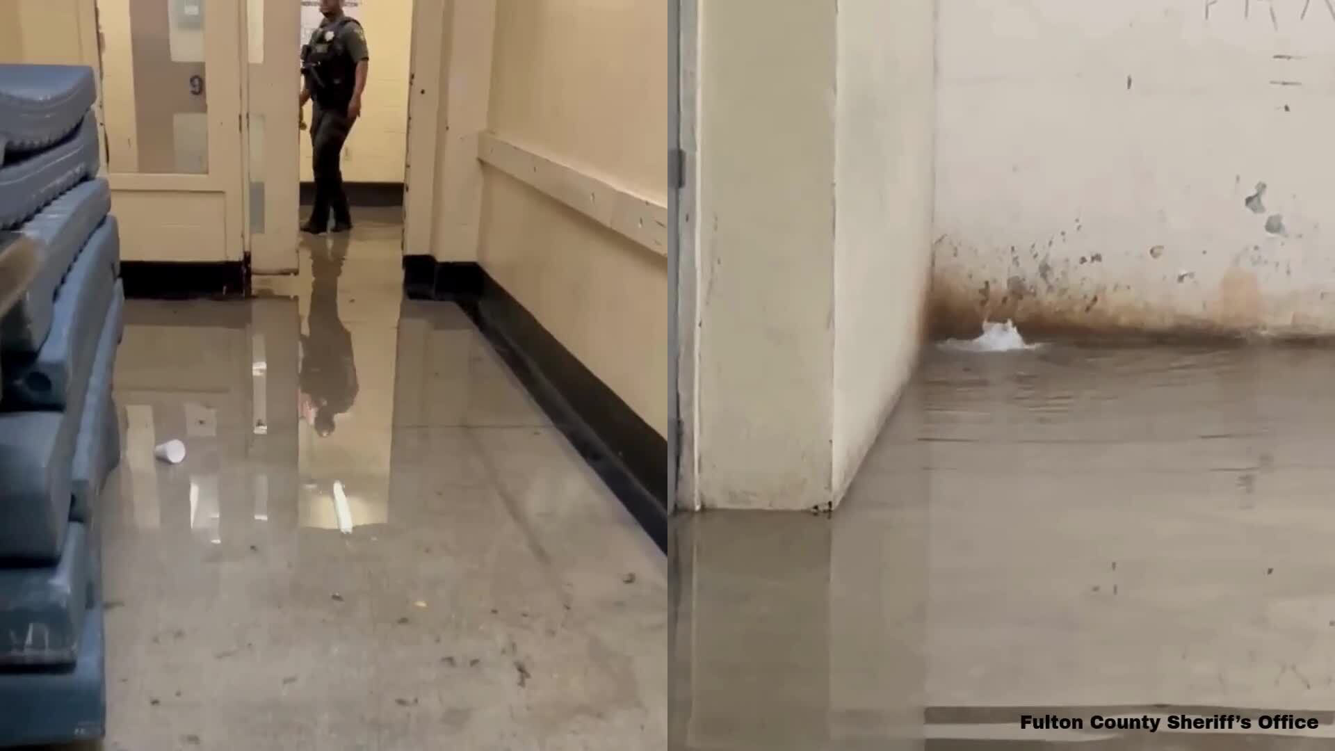 Fulton County Jail floods as rain moves through Atlanta Fulton County Jail floods as rain moves through Atlanta