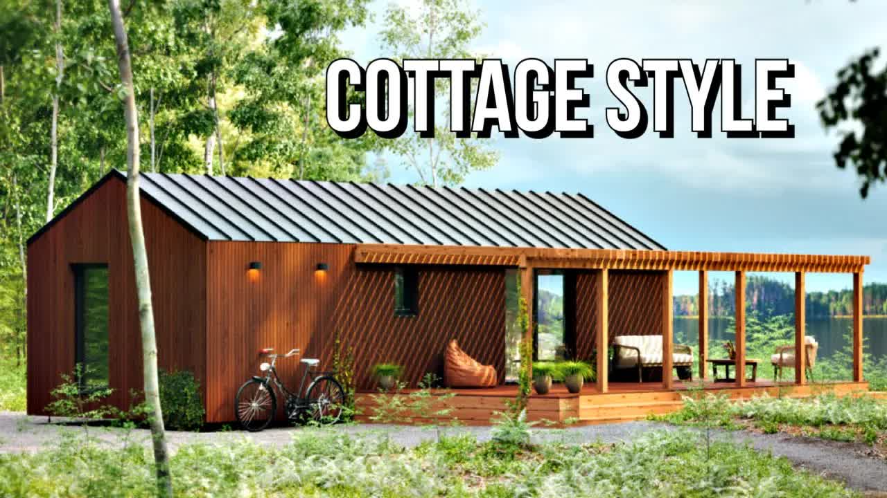 Stunning new cottage-style prefab homes with thermally modified wood ...