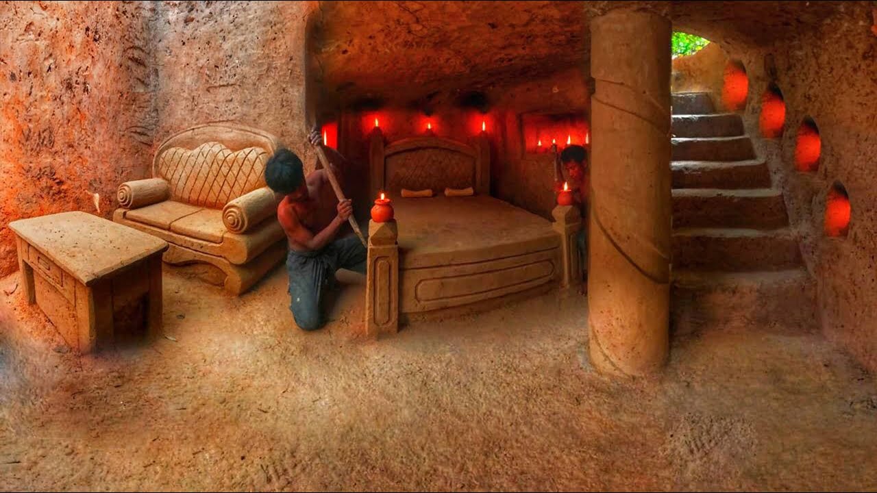 From mud, wood, and stone alone – an underground villa with dream ...