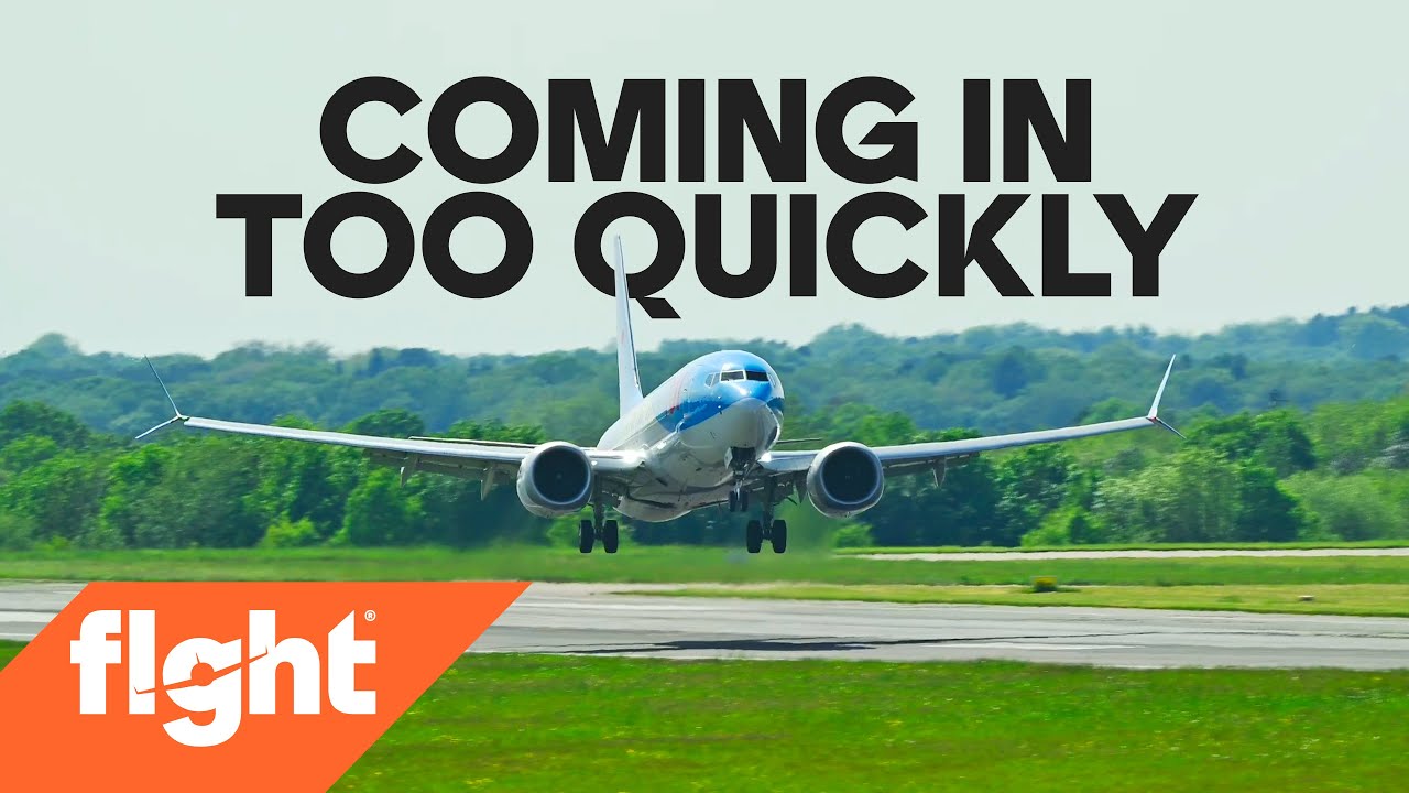 Plane Approaches Runway Too Fast During Landing