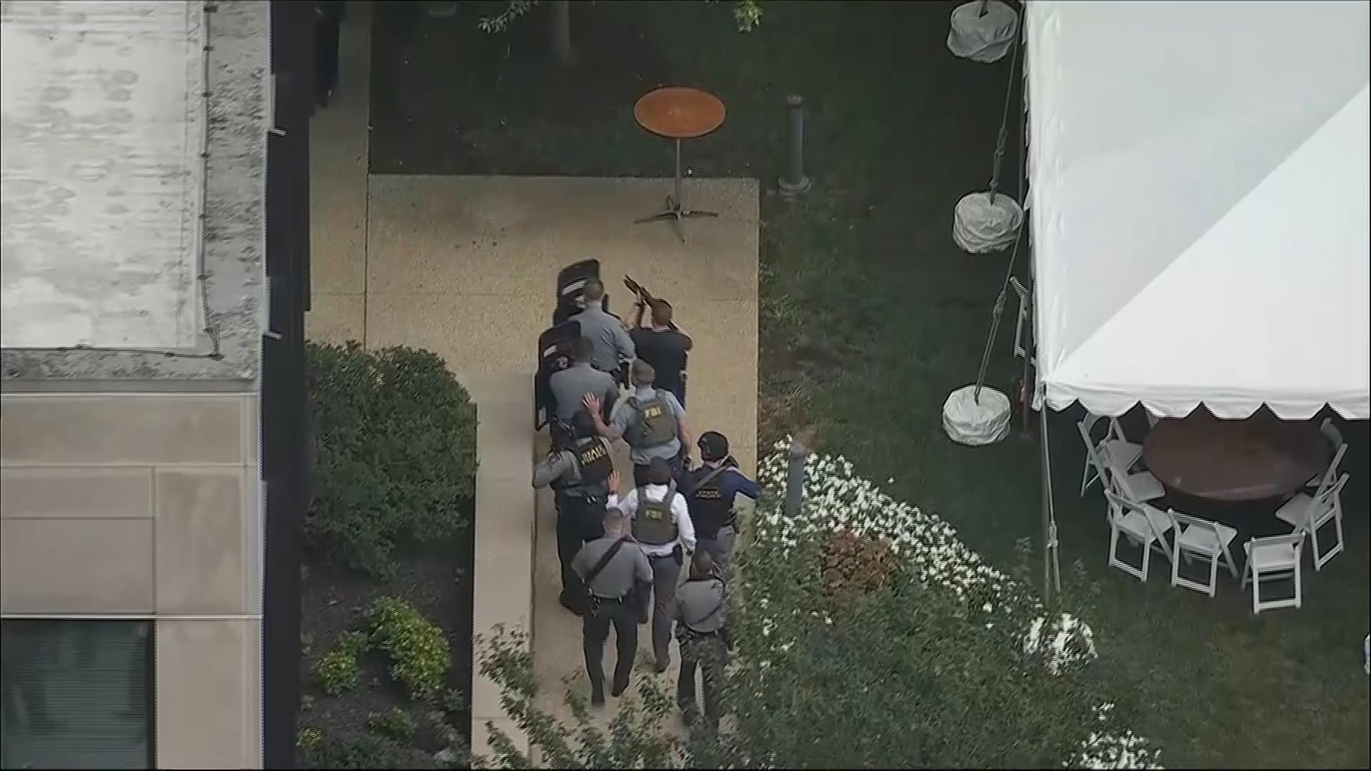 Police respond to a report of an active shooter at Villanova University