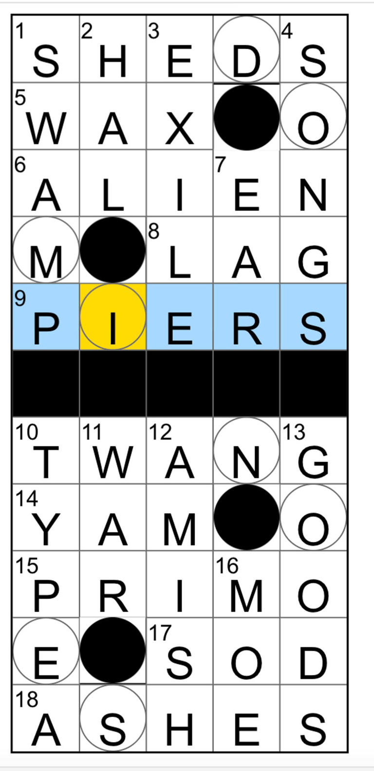Today's NYT Mini Crossword Answers for the Friday, Aug. 22, Domino