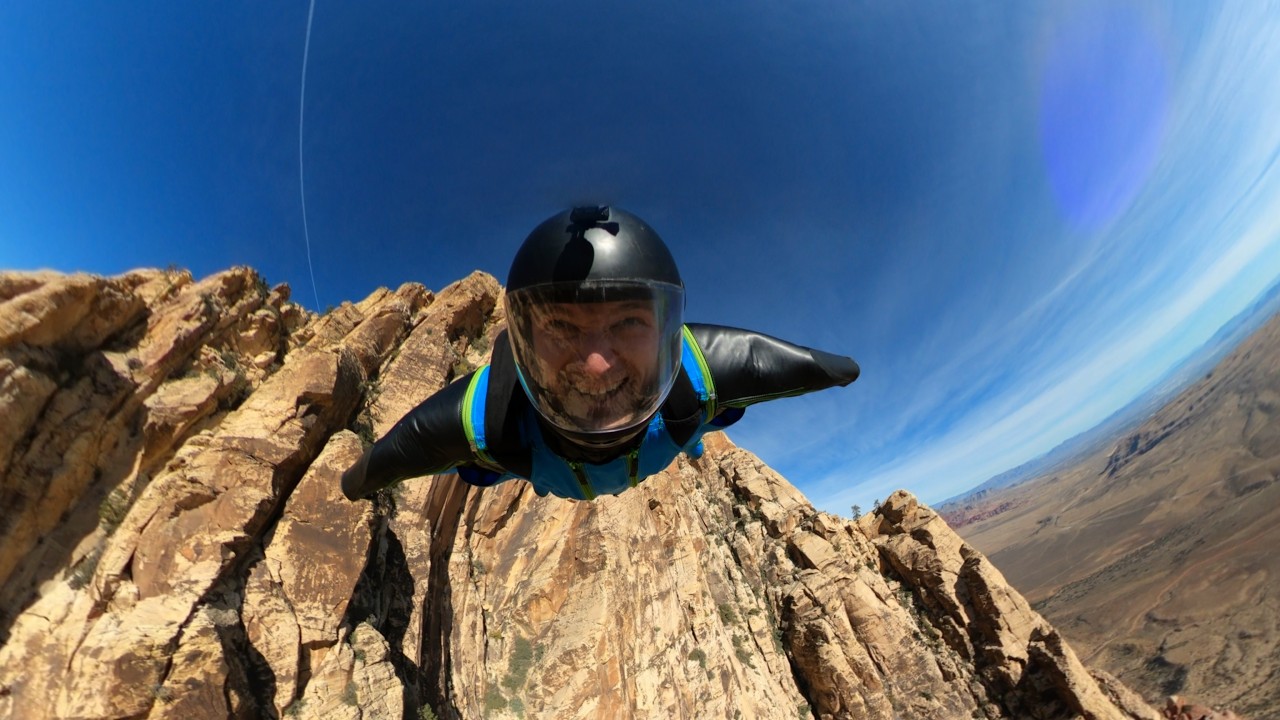 Terrifying Wingsuit Base Jump
