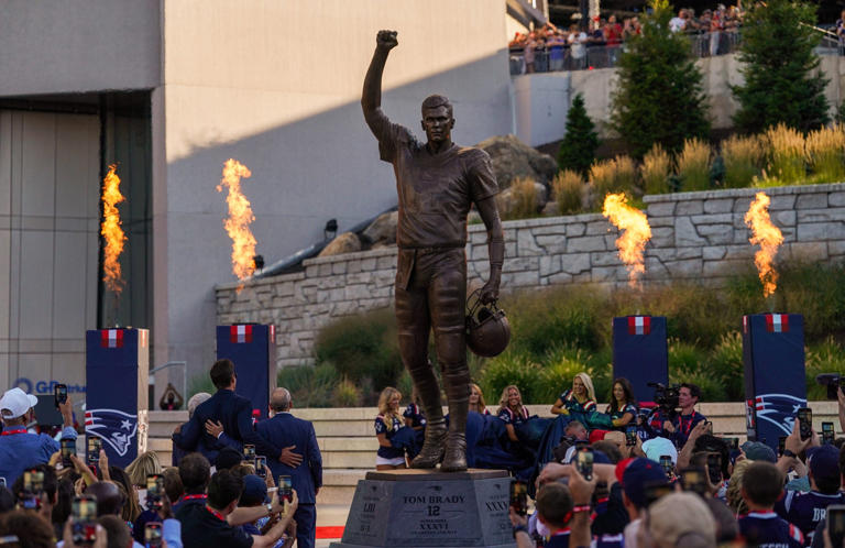 Tom Brady's statue was unveiled on Friday.