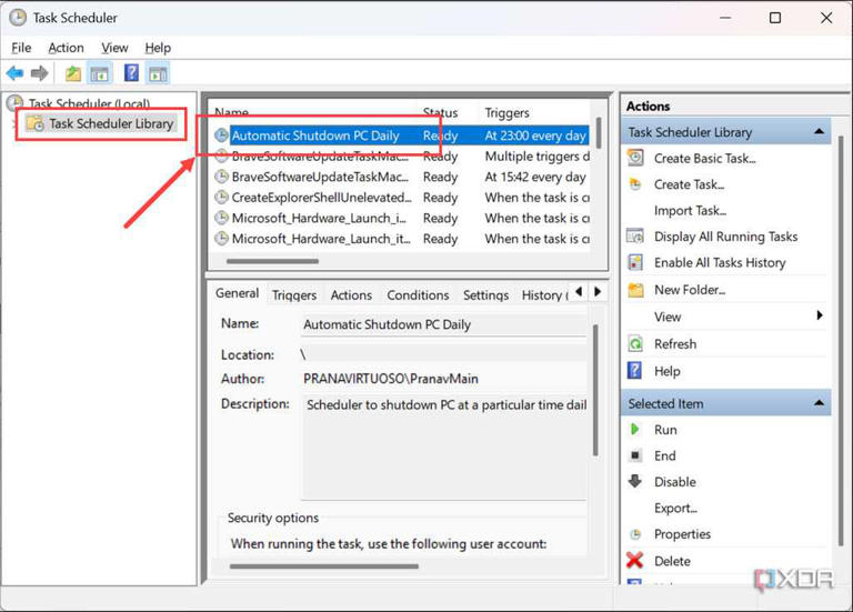 Screenshot of Automatic Shutdown scheduler