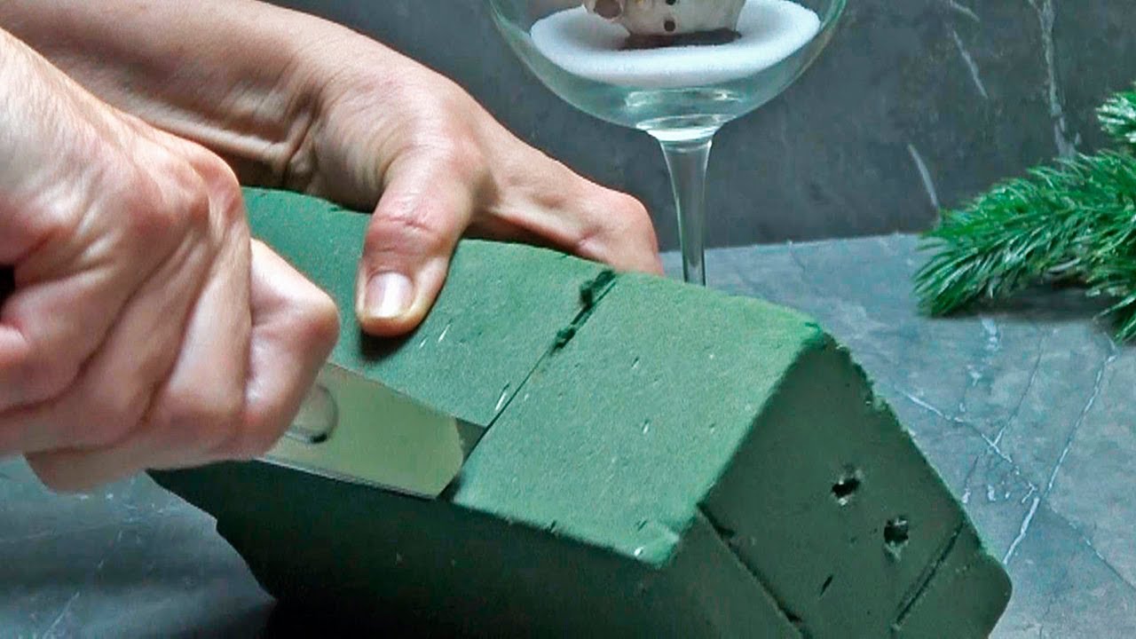 DIY craft with green brick material