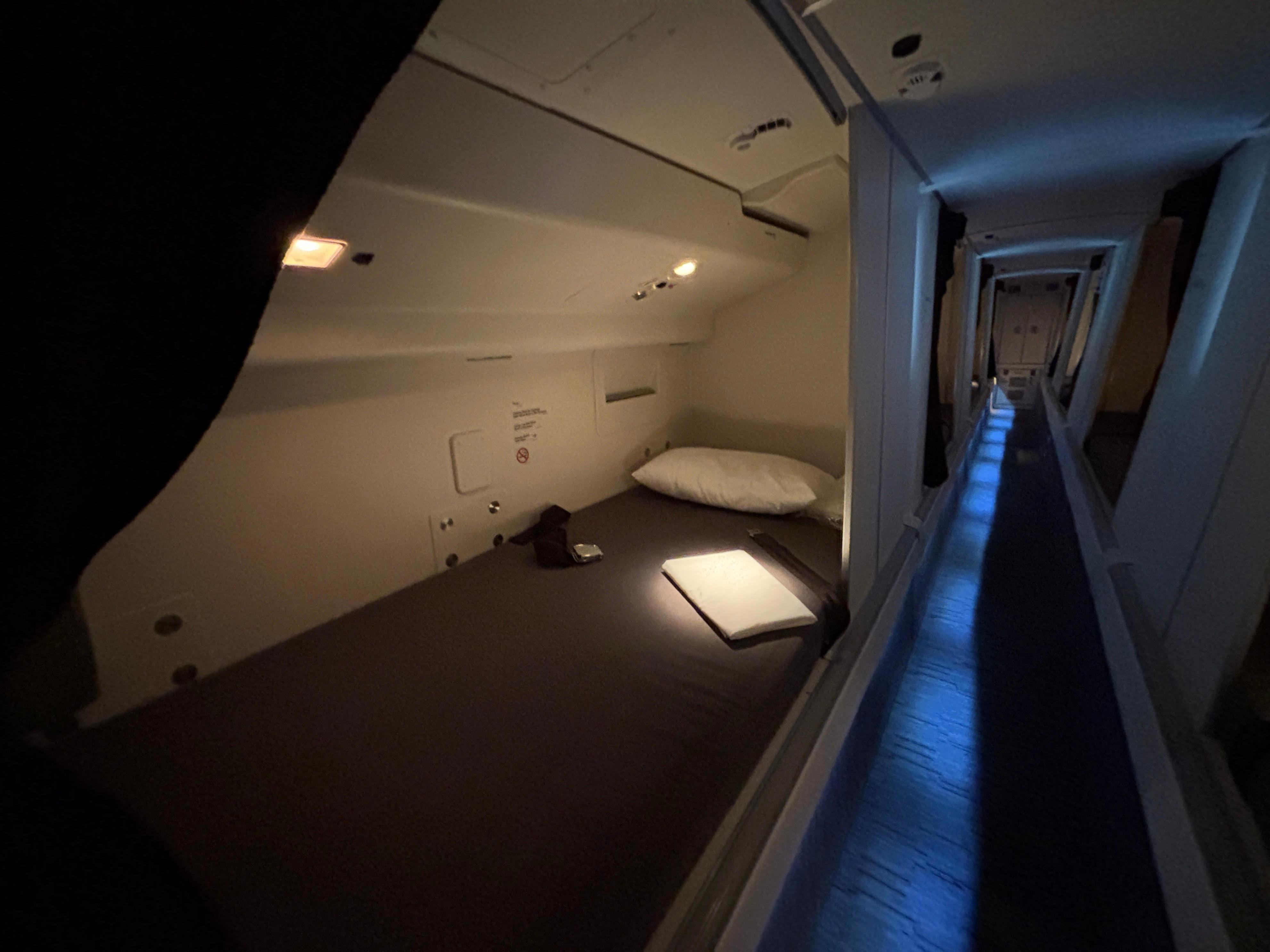 See inside the hidden area where Qatar Airways flight attendants sleep