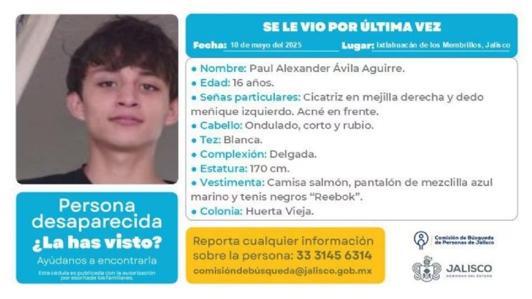 Alexander tenía 16 años de edad con cicatrices en mejilla derecha y dedo meñique izquierdo Foto: FGE