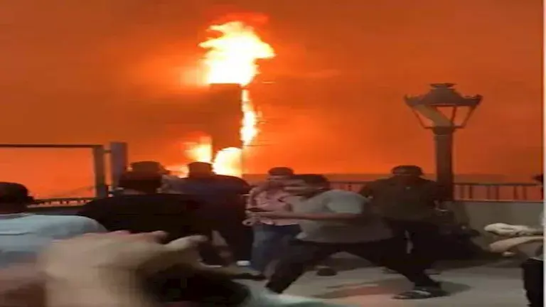 حريق هائل بالمؤسسة يلتهم محال تجارية (2)