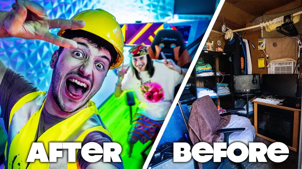 My subscriber lived in this shed.. so I made his dream gaming room setup