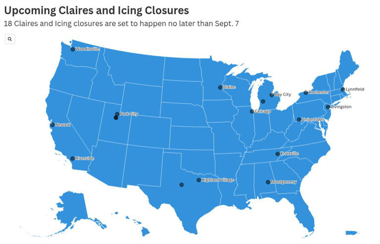 Claire S Plans To Close More Than 1 110 Stores See List Of Florida