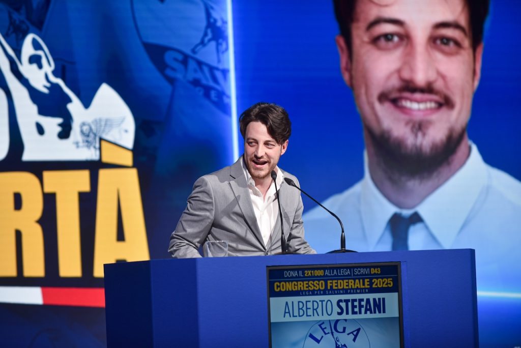 Alberto Stefani (foto Imagoeconomica).