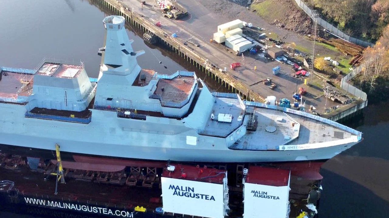 From Shipyard to Sea: HMS Glasgow’s Float-Off Journey Begins