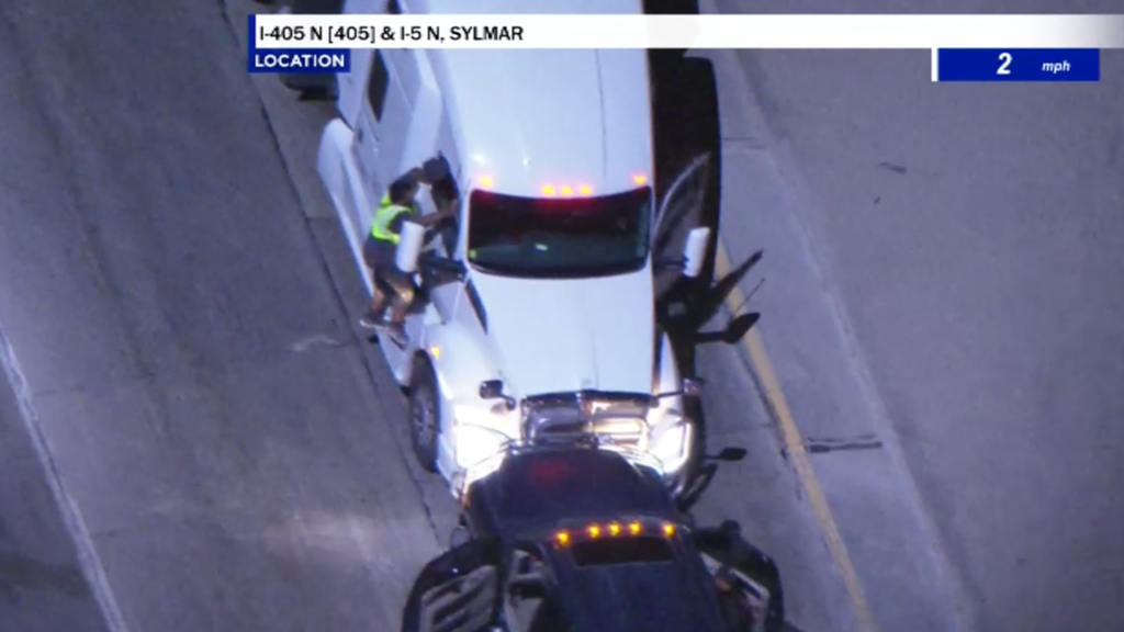 Suspect carjacks three vehicles, including big rig, leads wild pursuit ...
