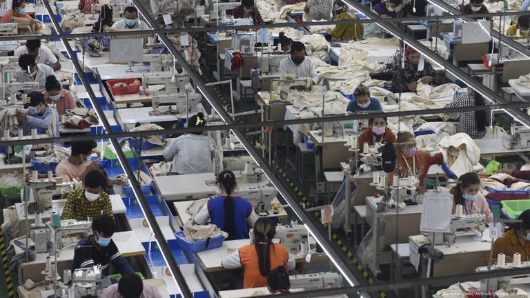 Cambodia's garment-sector minimum wage is $208 per month