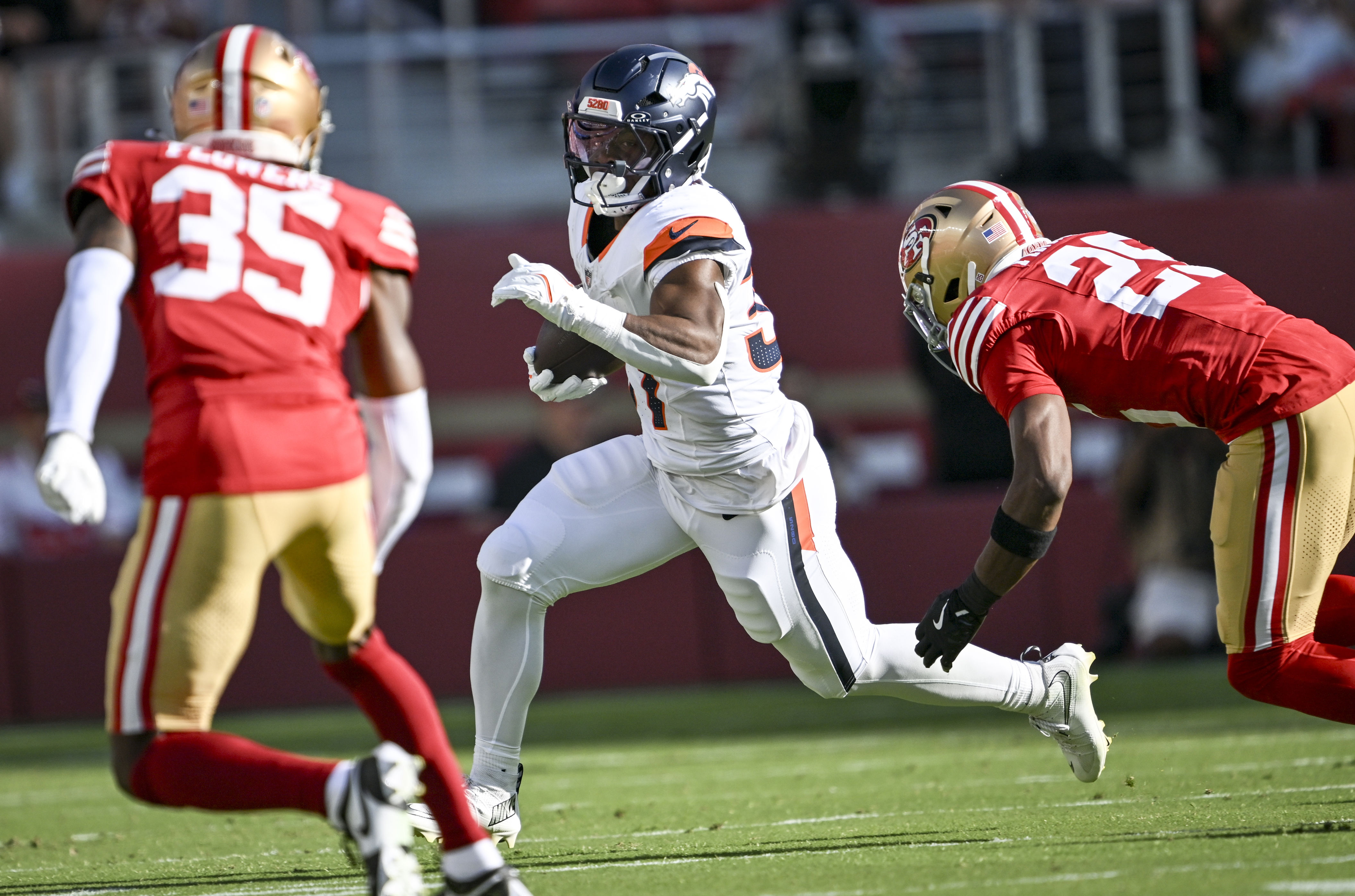 Autographed/Signed R.J RJ Harvey Denver Blue Jersey JAS CO