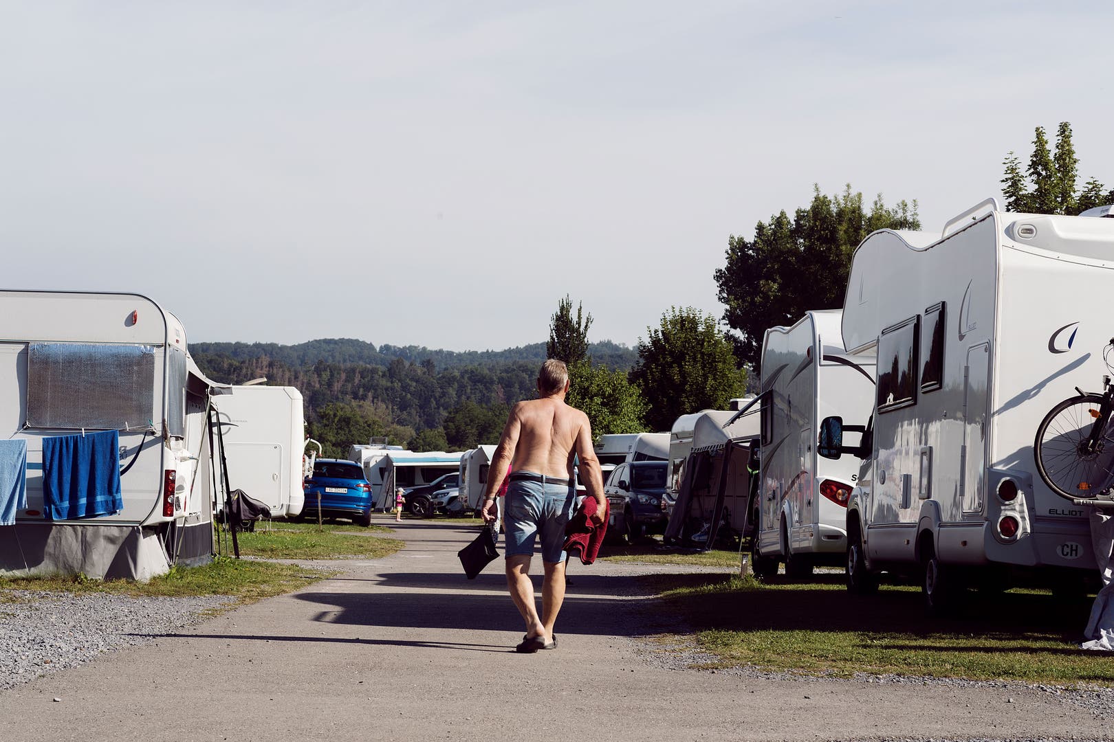 Ein Reich auf Rädern: ;Alltag auf dem TCS-Campingplatz in Flaach. Annick Ramp / NZZ