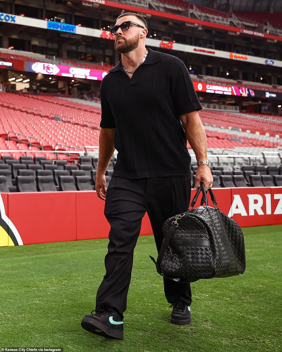 Travis Kelce's $10,000 outfit at a preseason game revealed