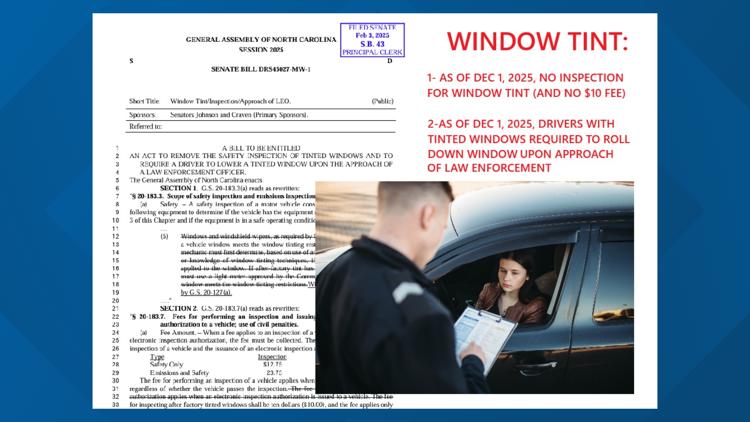 Tinted window inspections end Dec. 1, 2025 as new law unfolds