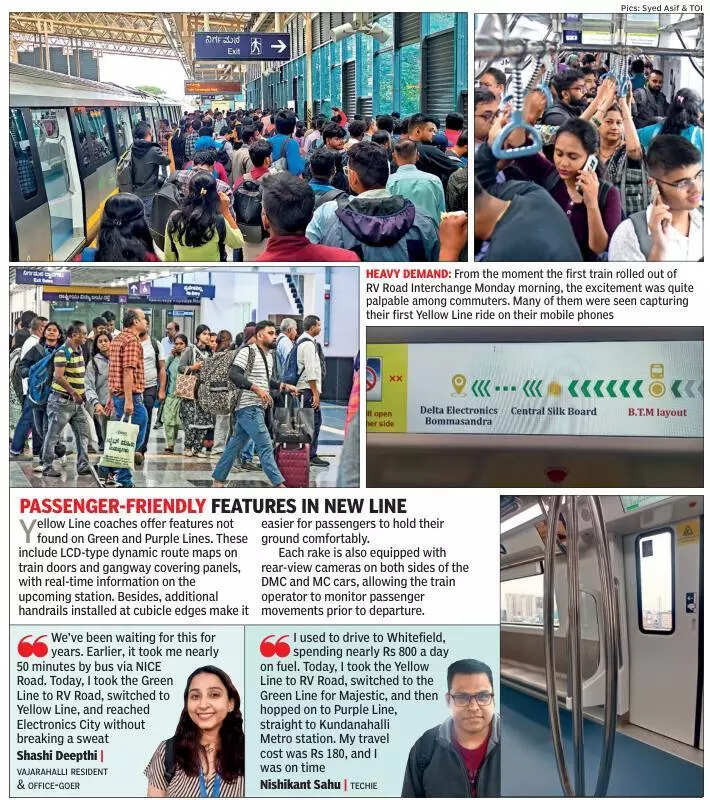 Big relief for Bengaluru techies: Metro’s Yellow Line brings cheer to ...