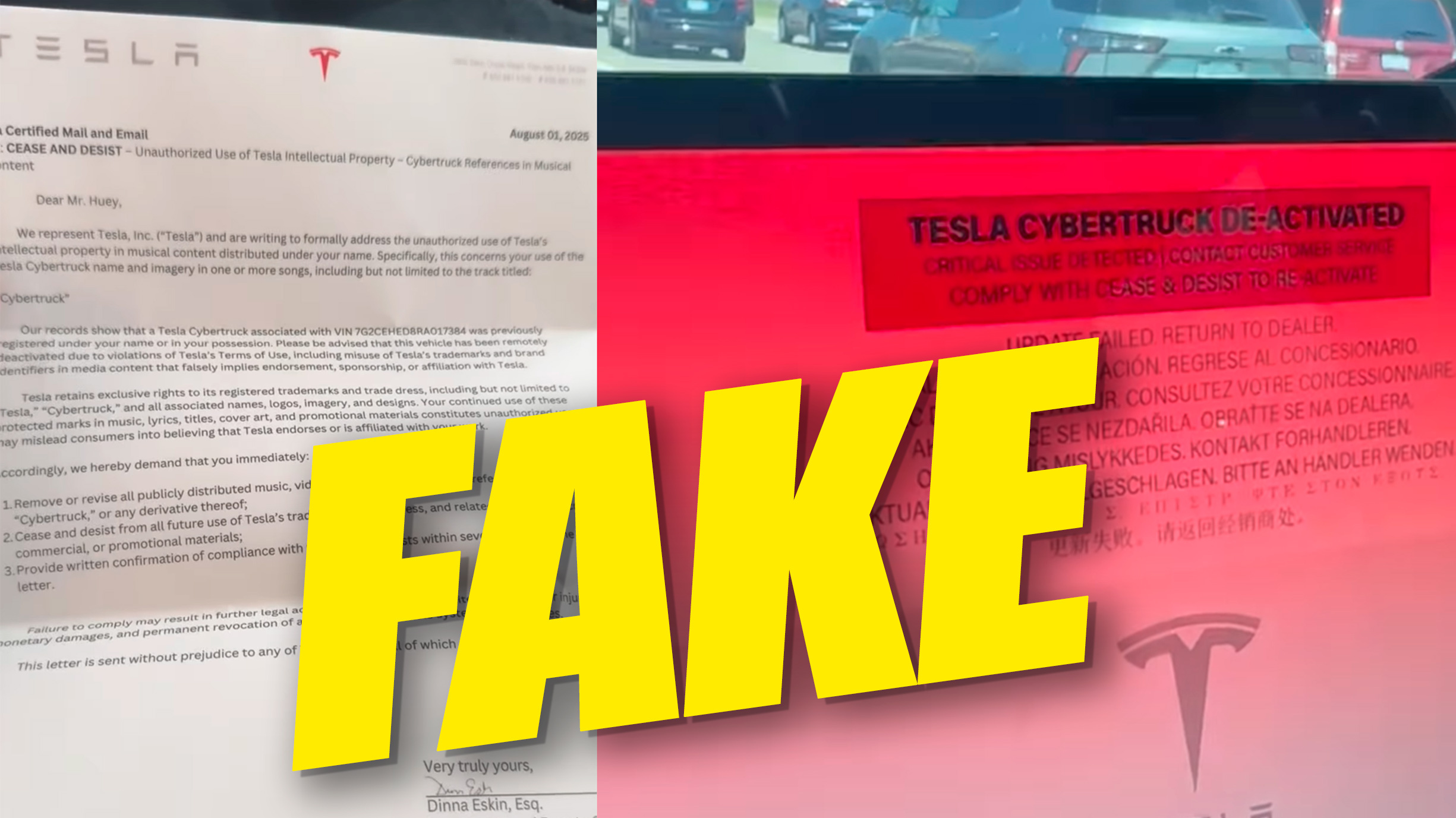 Rapper Fakes Video Claiming Tesla Deactivated His Cybertruck