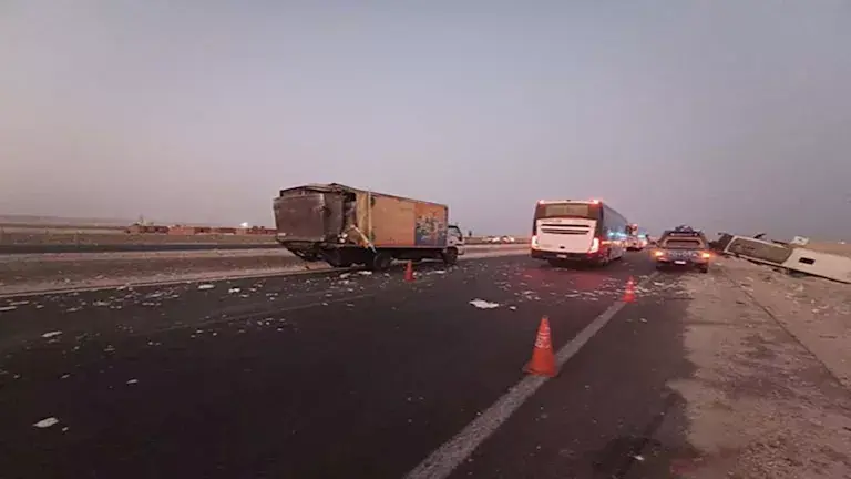 حادث تصادم بين أتوبيس (3)