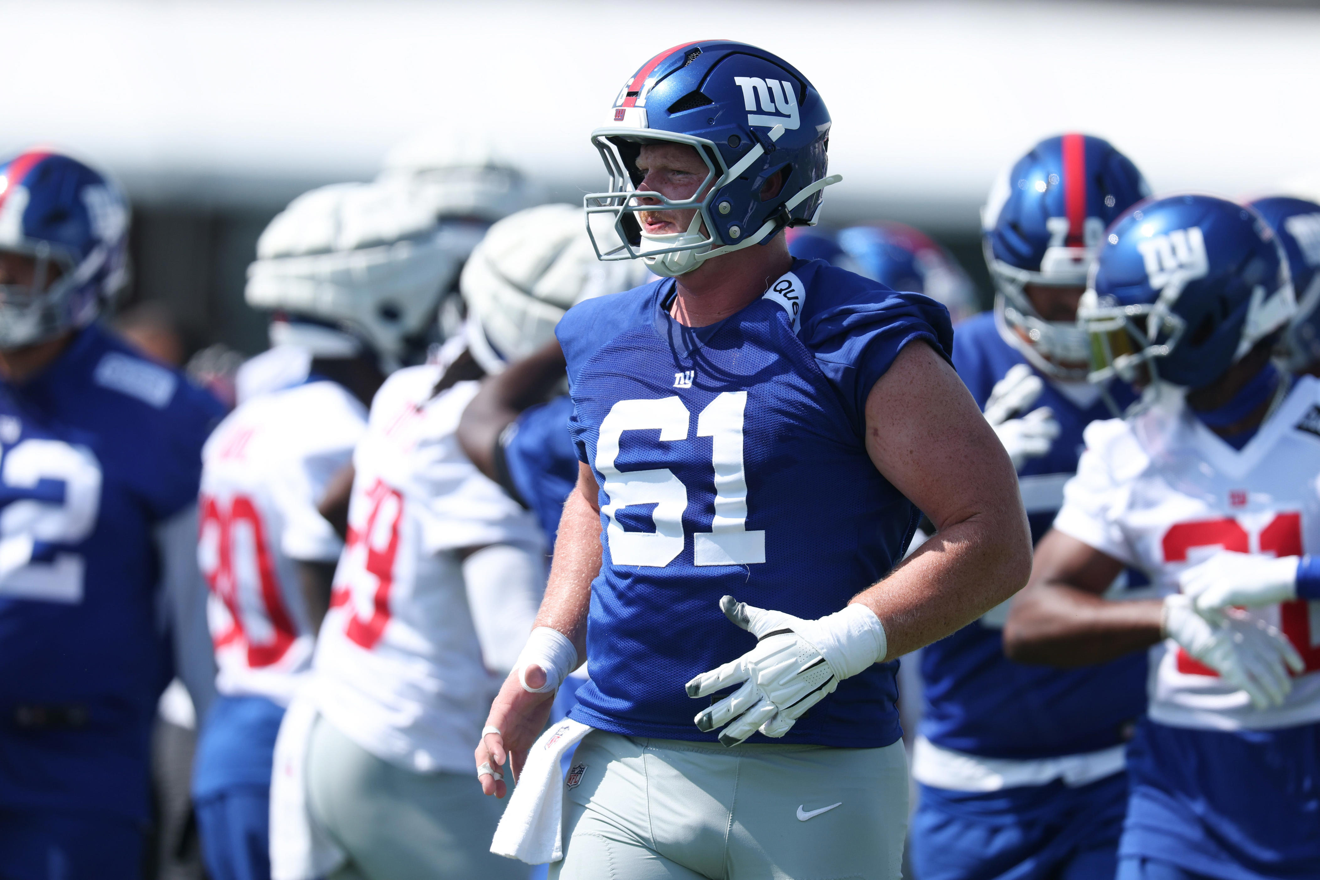 What is the New York Giants' biggest remaining roster issue?