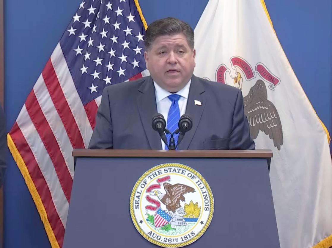 Gov. Pritzker holds news conference on weekend protests, federal ...