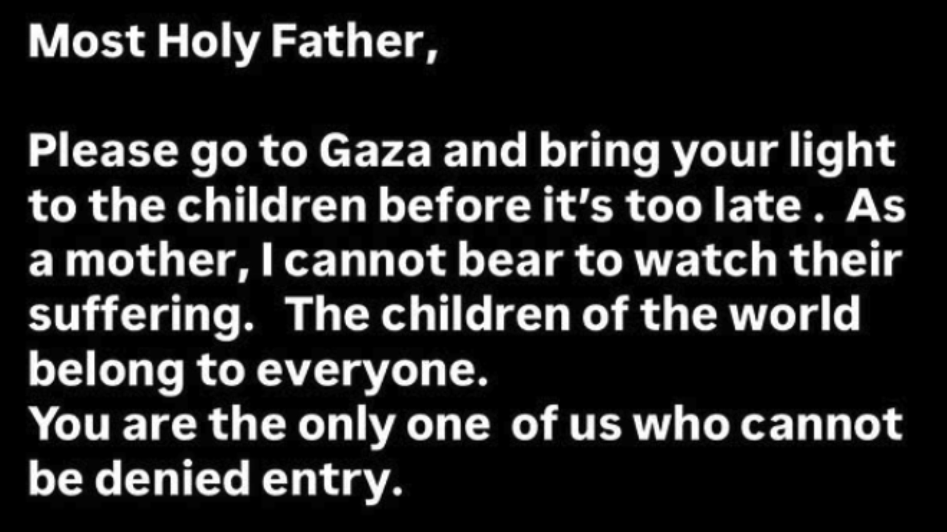 Madonna calls on Pope Leo XIV to visit Gaza before 'it's too late'